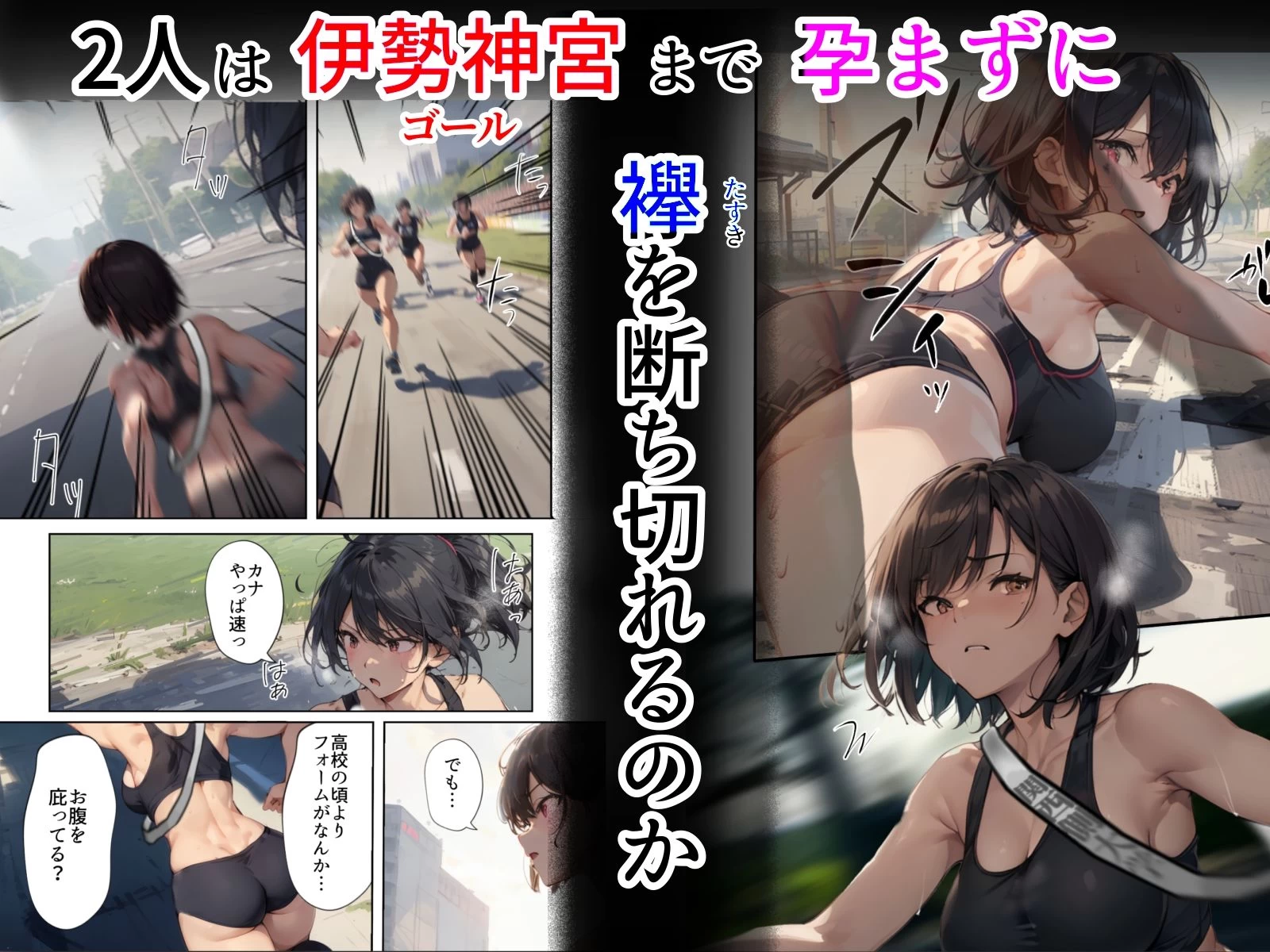 d_288249 | 再開！寝取られ大学駅伝-陸上女子は大会中にOBに中出し孕まされ敗退出産ゴールへ！全国大学駅伝でやっと遠距離から再会した彼女達はチャラ男達に寝取られる話【寝取られ駅伝2】【寝取られるタマシギの一滴】 - サンプル画像9