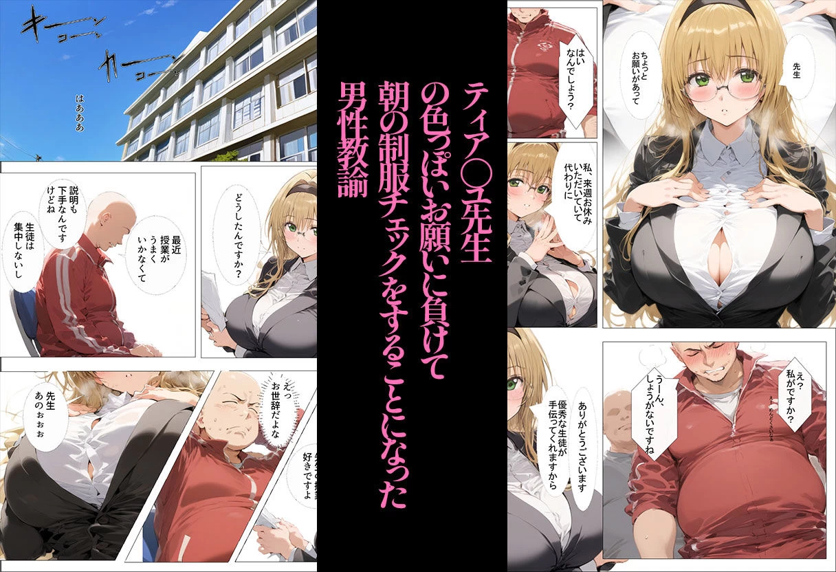 d_448647 | 古〇川唯、絶倫キモ教師の肉便器になった話【AI魔法おじさん】 - サンプル画像1
