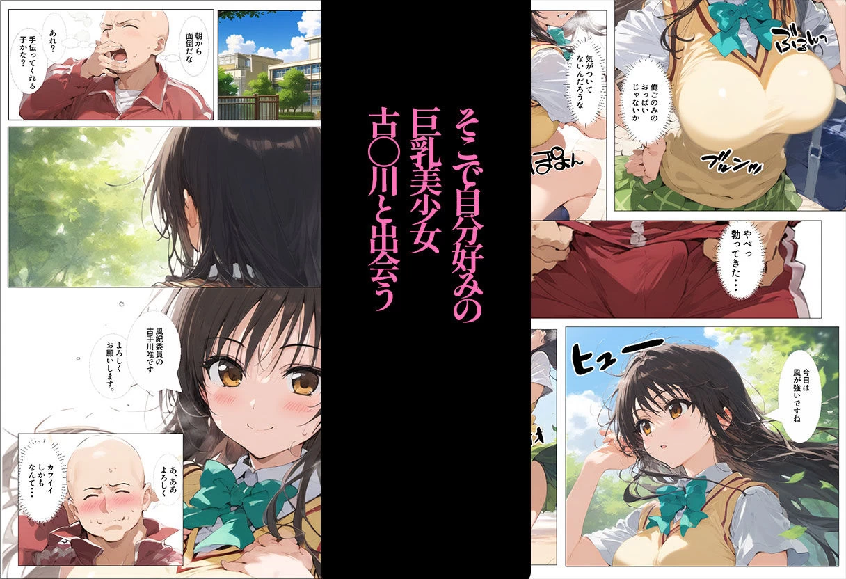 d_448647 | 古〇川唯、絶倫キモ教師の肉便器になった話【AI魔法おじさん】 - サンプル画像2