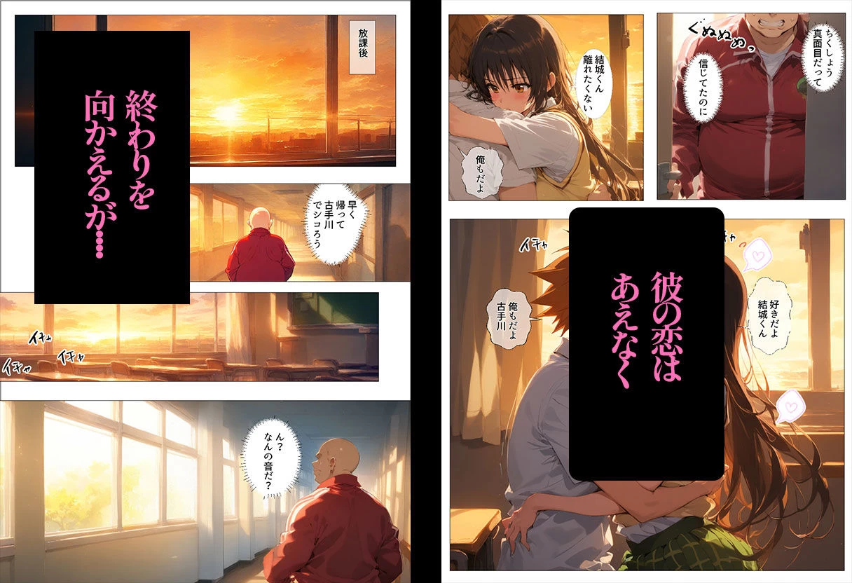 d_448647 | 古〇川唯、絶倫キモ教師の肉便器になった話【AI魔法おじさん】 - サンプル画像4