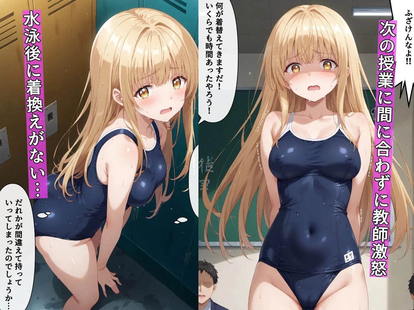 d_533539 | クラスメイトに全裸放尿を見られた椎名〇昼が当然脅される話【羞恥露出研究所】 - サンプル画像5