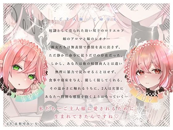 d_576352 | 「ご主人様の子供…産みたいです…♪」 無表情な奴●ロリエルフ双子が恩返しの甘え尽くし孕ませご奉仕ハーレム【みいろのぉと♪】 - サンプル画像3