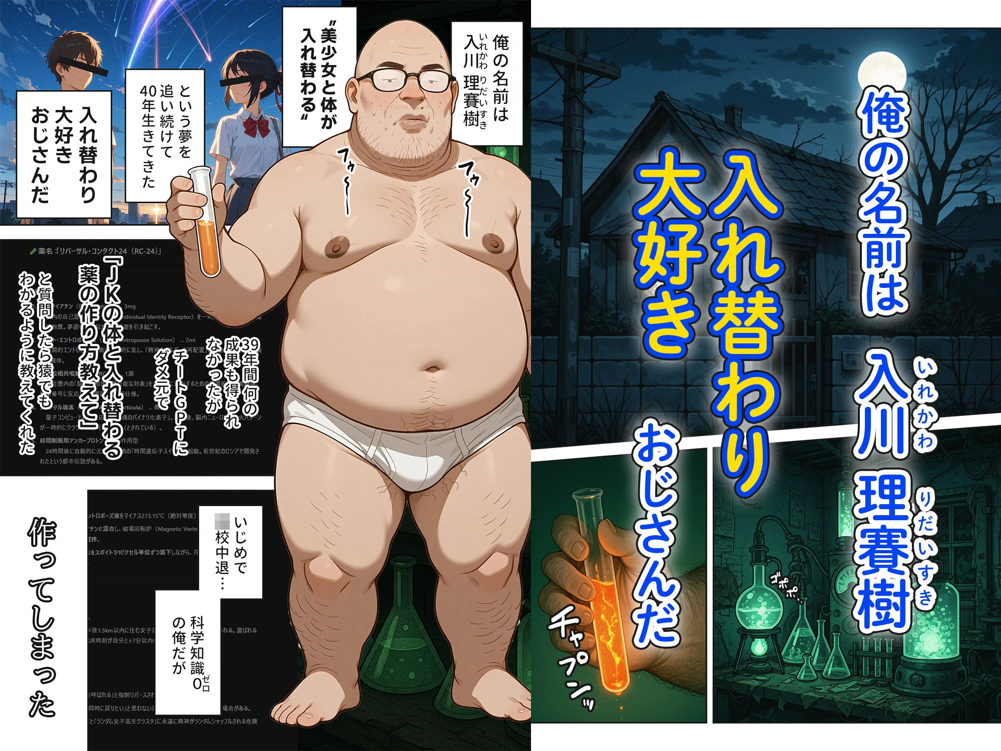 d_578468 | キモおじ⇔JK入れ替わり【1】この娘の人生台無しにしたろw【愛・筋肉博】 - サンプル画像1