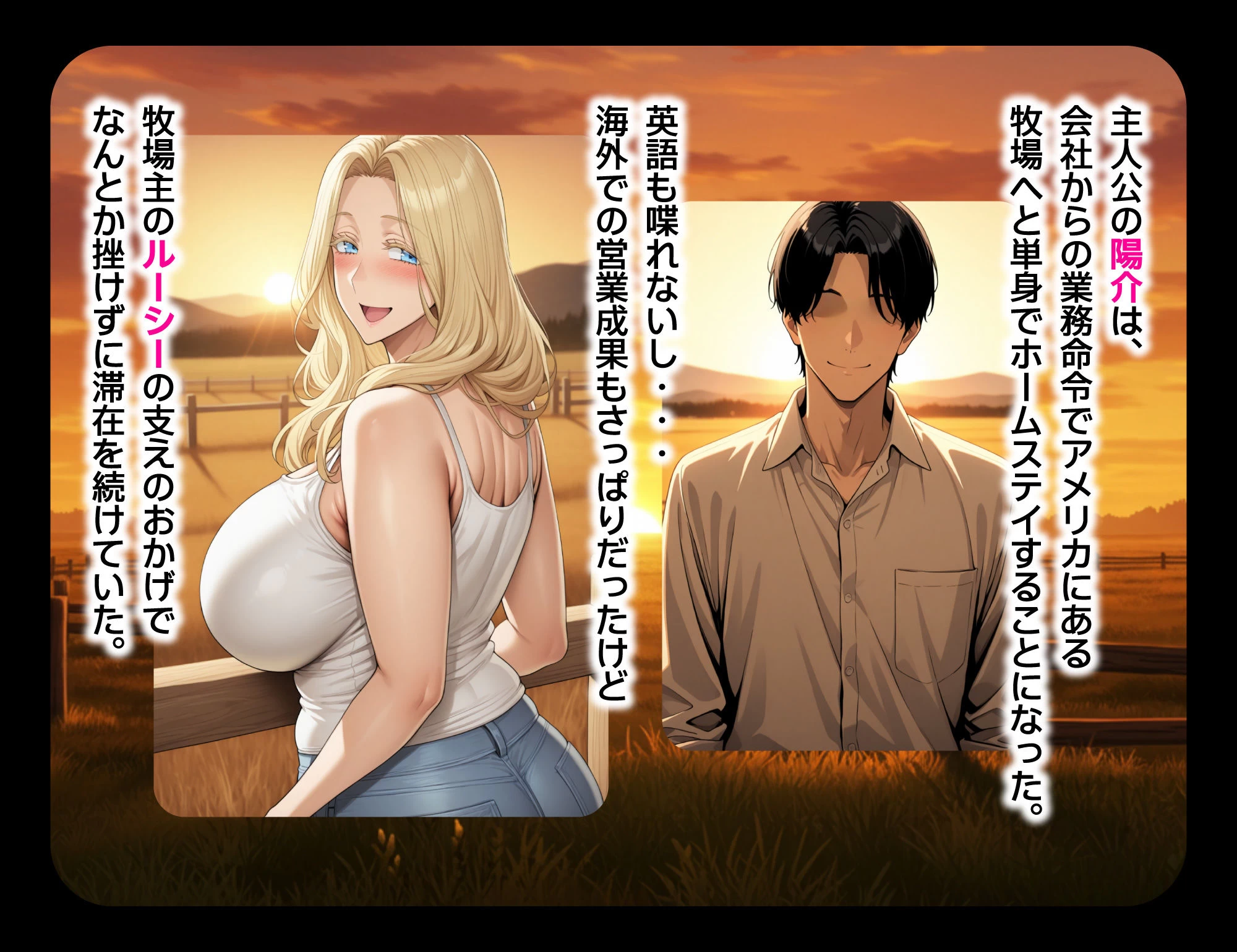 d_579711 | ホームステイ先の爆乳ブロンド美女に雌牛コスで誘惑されてイチャラブ種付け生活2【ハレノヒ】 - サンプル画像2