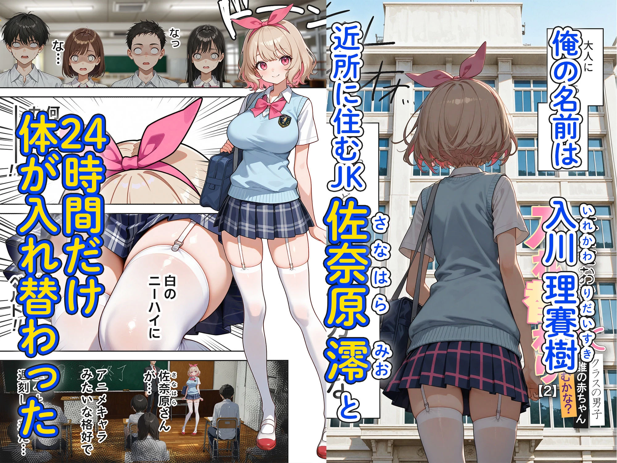 d_583431 | キモおじ⇔JK入れ替わり【2】クラスの男子誰の赤ちゃん孕むかな？【愛・筋肉博】 - サンプル画像1