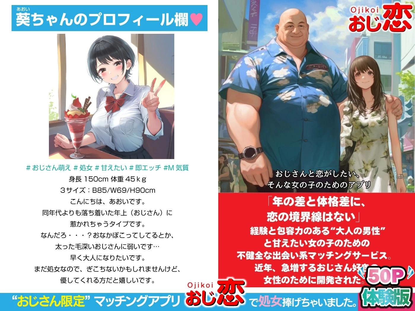 d_596580 | おじさん限定マッチングアプリ【おじ恋】で処女捧げちゃいました。【種付け出版】 - サンプル画像1