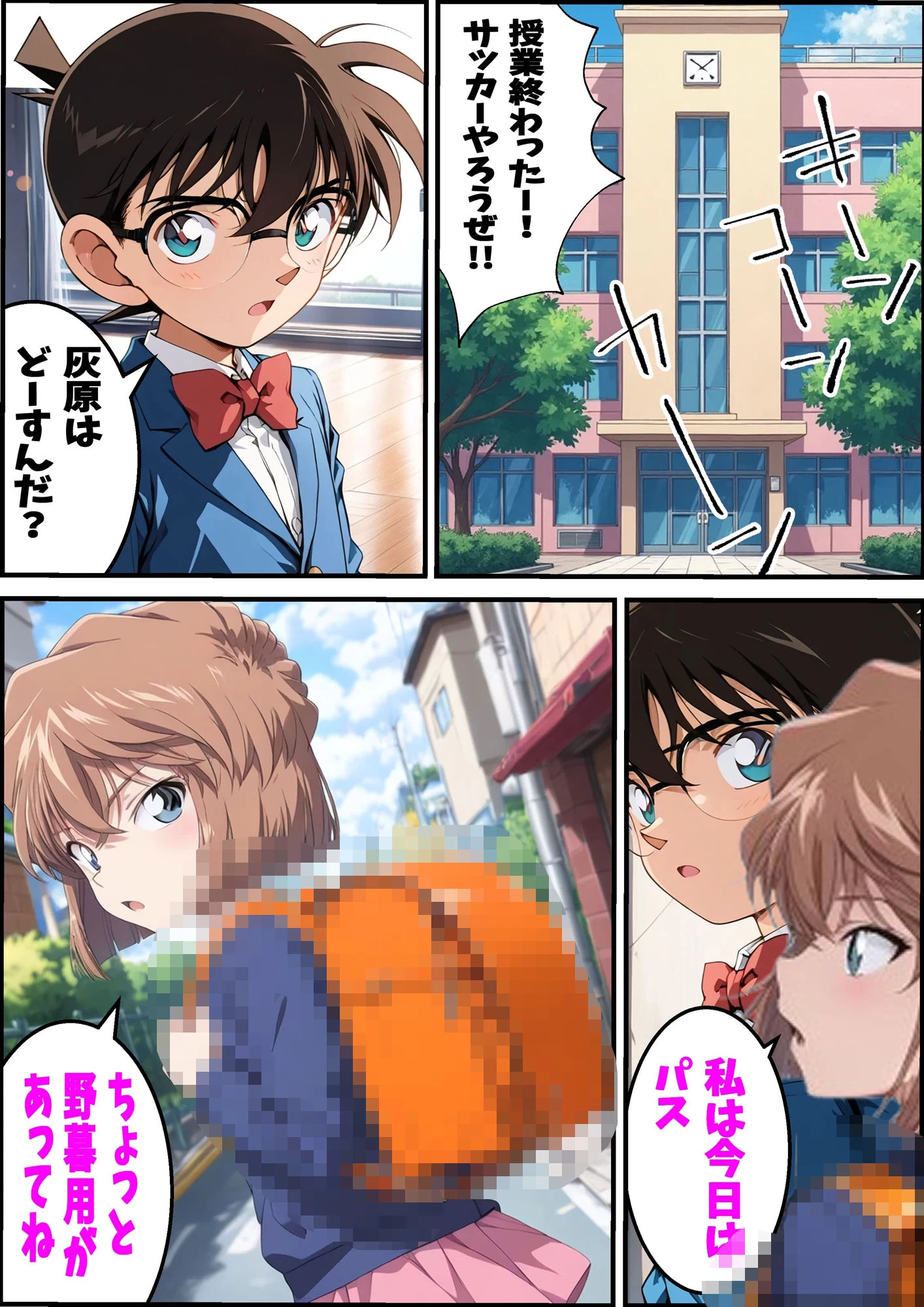 d_605063 | DOUBLE IMPACT - 名探偵コ〇ン 宮野志保と灰原哀 二人とHしちゃった話【ピート出版】 - サンプル画像1