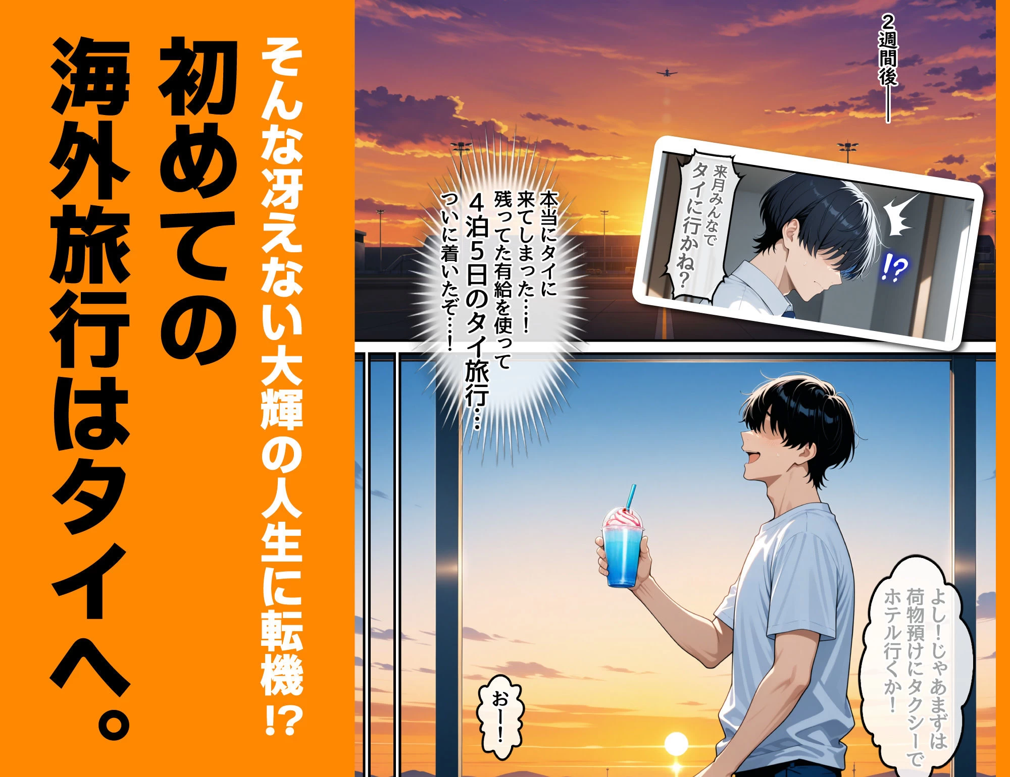 d_612449 | 童貞の俺が海外旅行先で出会った褐色美女と国際結婚して子作りしまくる話1【ハレノヒ】 - サンプル画像2