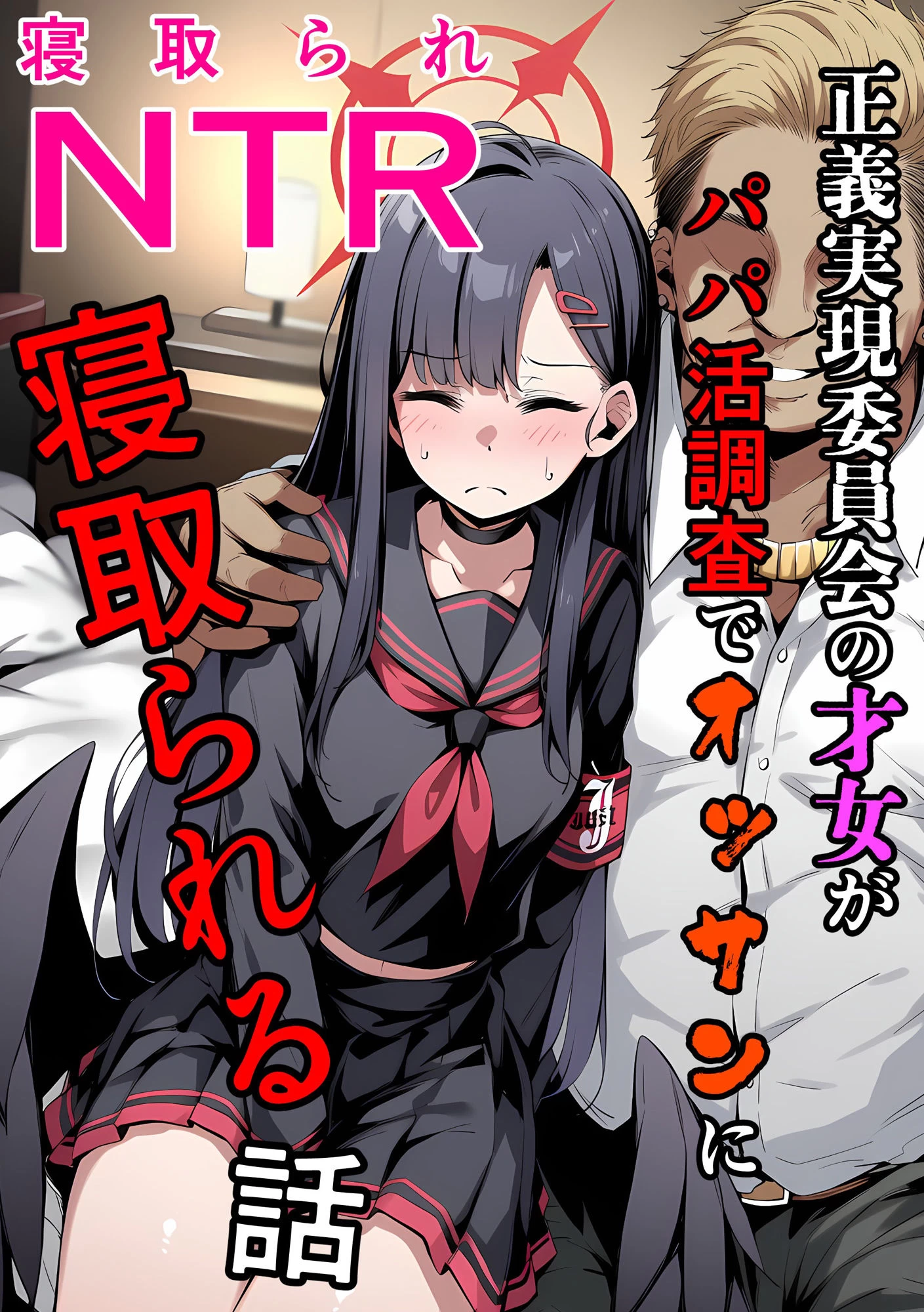 d_624075 | 正義実現委員会の才女がパパ活おじさんに寝取られる話【山口雄太郎】 - サンプル画像1