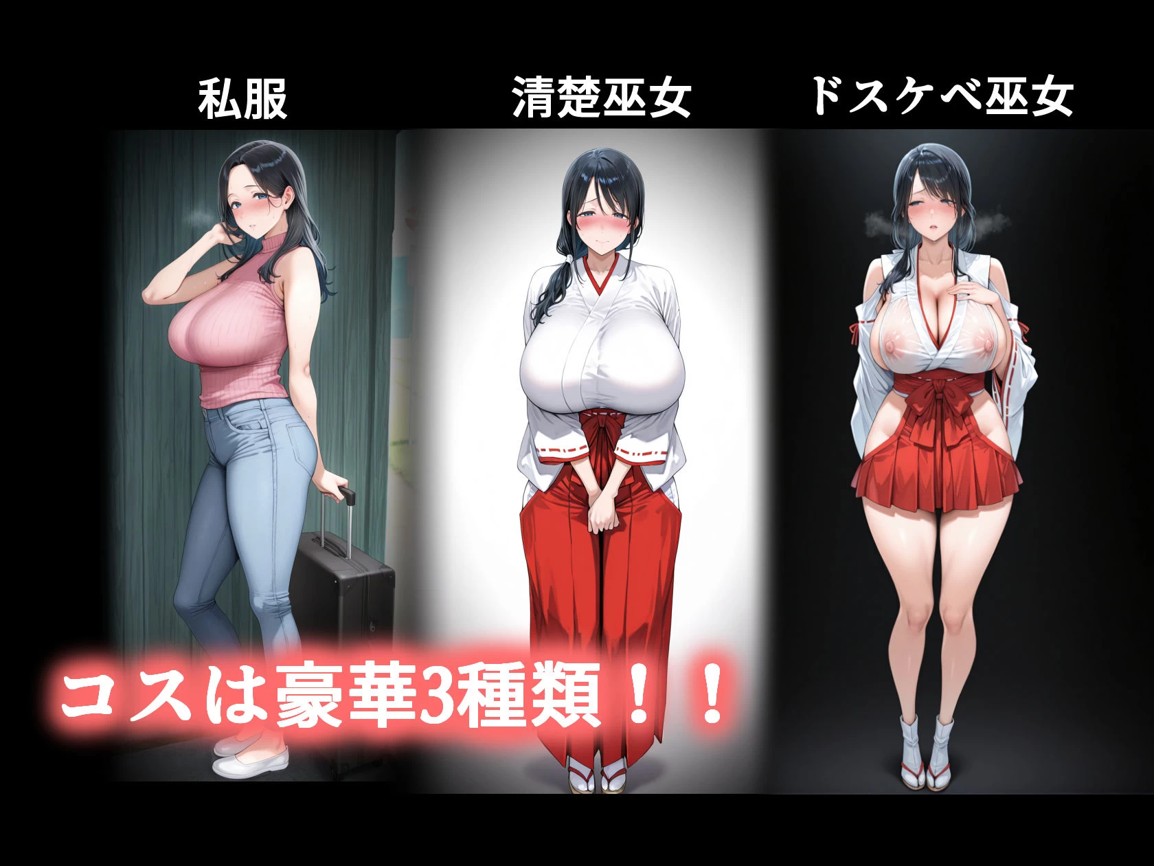 d_633746 | 子供を欲しがる俺の妻がなぜかドスケベ巫女服でNTRれた件【きょこーの王国】 - サンプル画像9