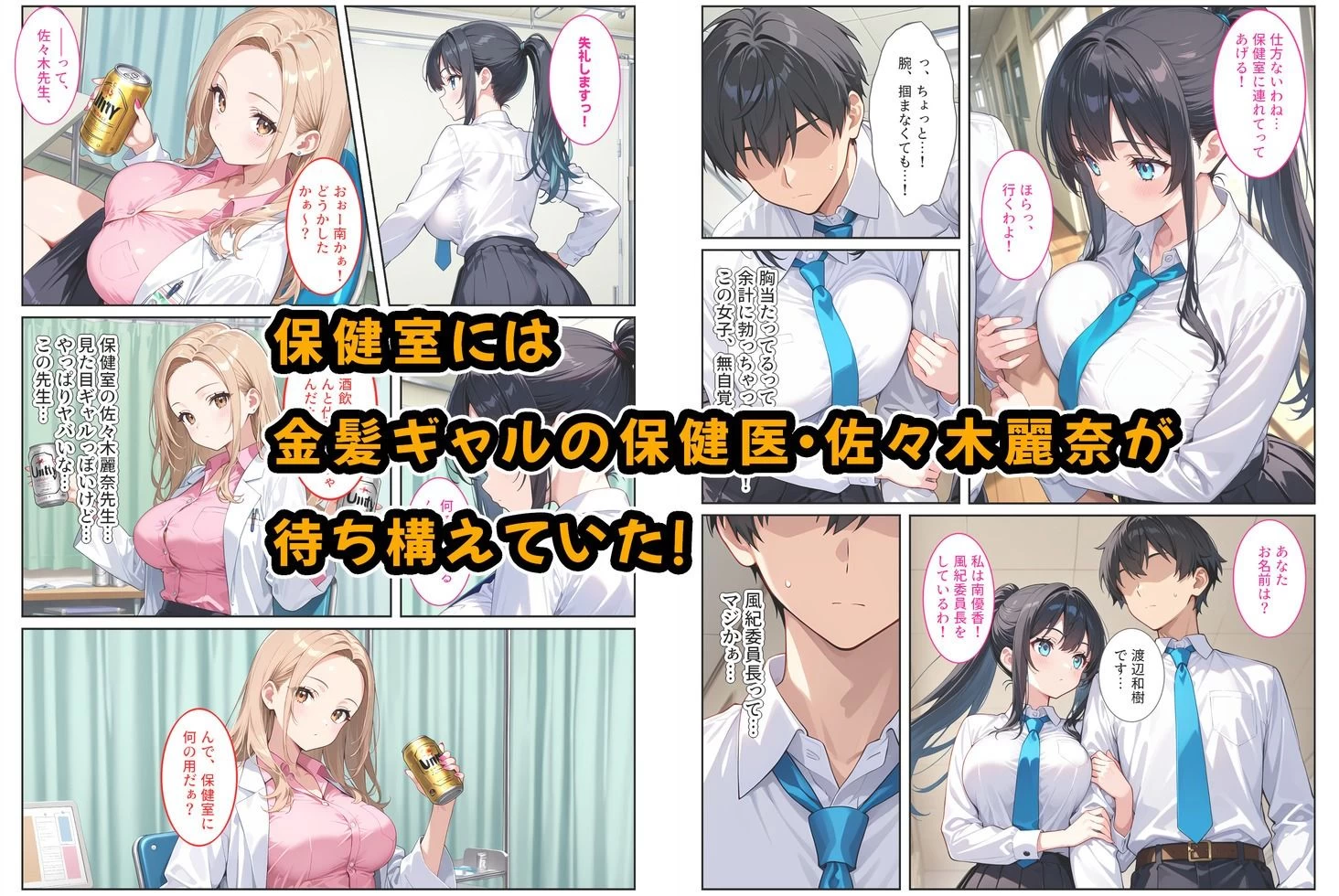 d_637383 | 快楽に目覚めた無垢な爆乳風紀委員長とドMなギャル保健医に射精管理されています！【StudioSR（妹･人妻･巨乳推し）】 - サンプル画像3