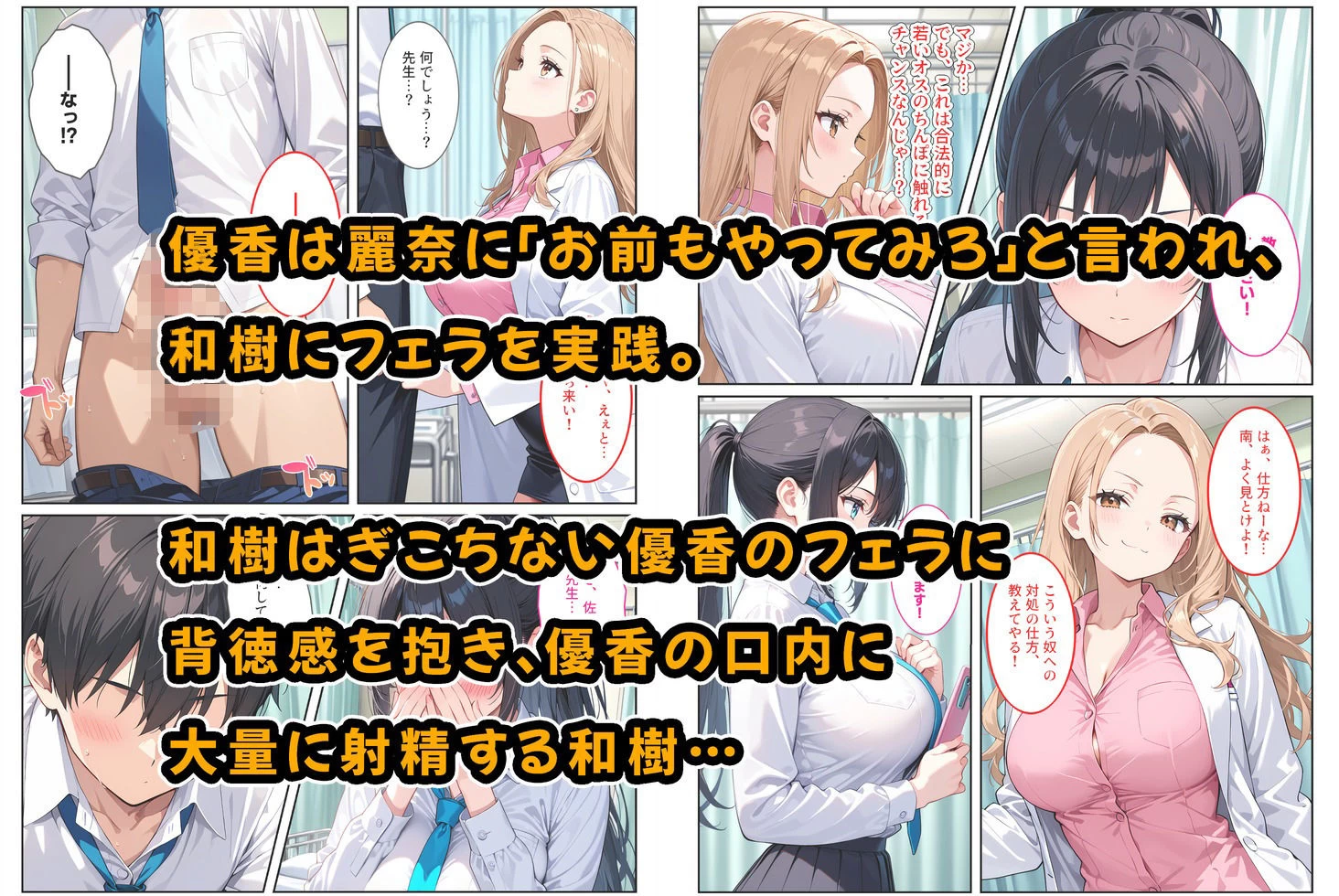 d_637383 | 快楽に目覚めた無垢な爆乳風紀委員長とドMなギャル保健医に射精管理されています！【StudioSR（妹･人妻･巨乳推し）】 - サンプル画像5