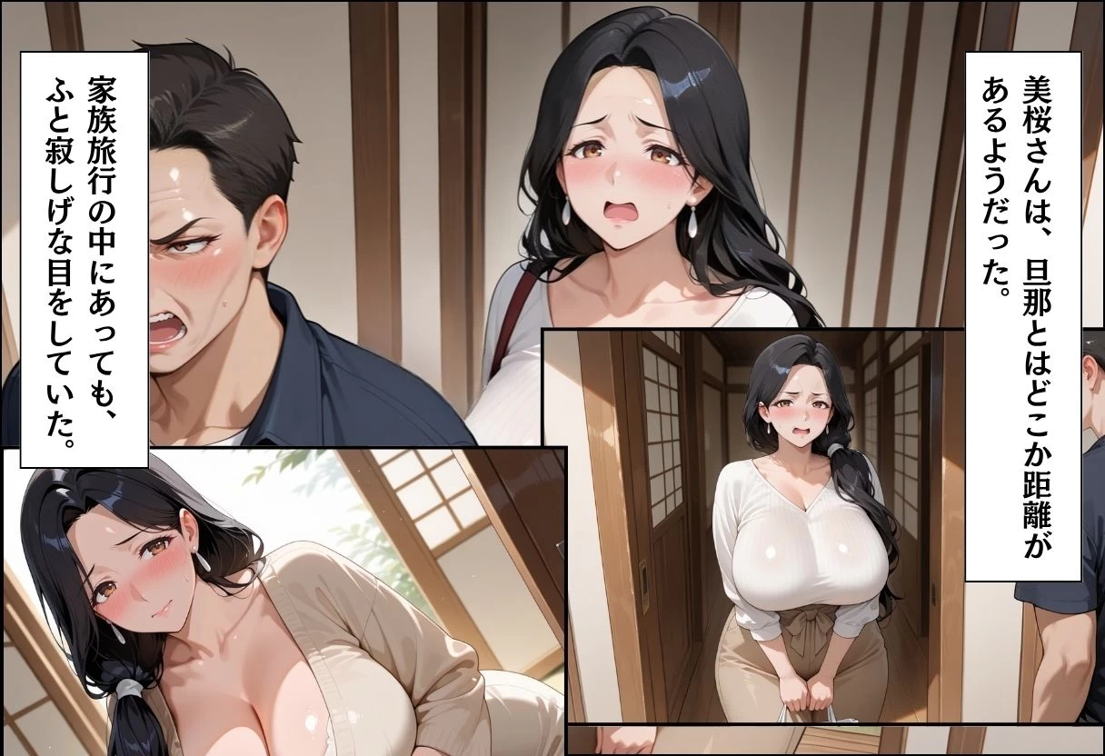 d_641935 | 人妻キラーの俺が友達の爆乳ママを中出しで落とす話 〜温泉旅行編〜【週末の背徳者】 - サンプル画像3