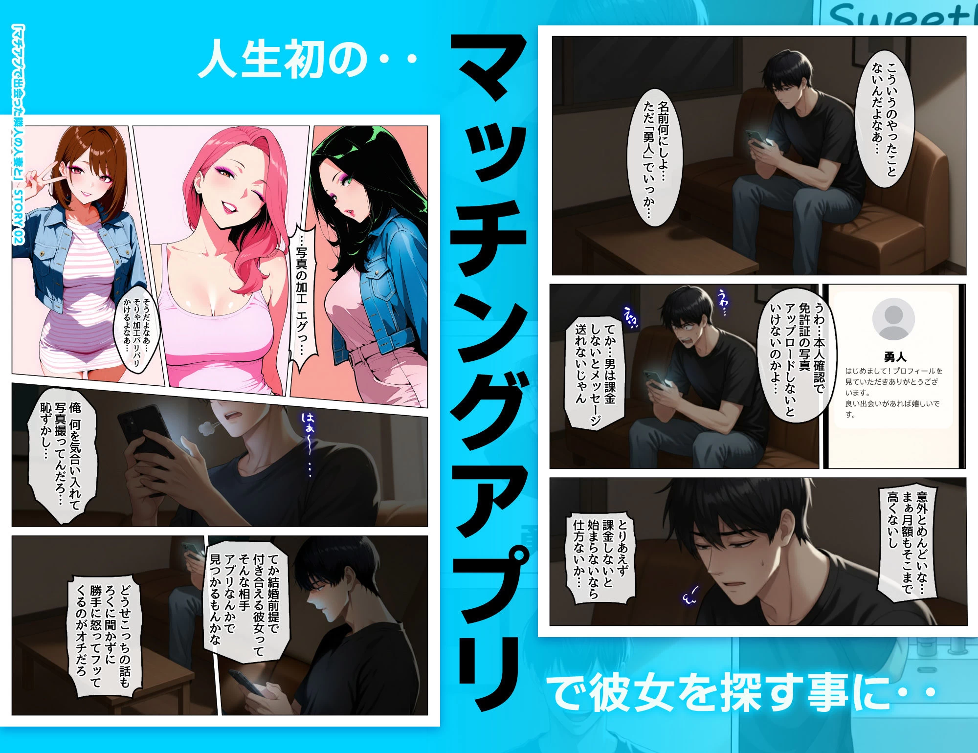 d_646404 | マッチングアプリで出会ったむちむち美女が、まさかの隣人で人妻だった件【ハレノヒ】 - サンプル画像2