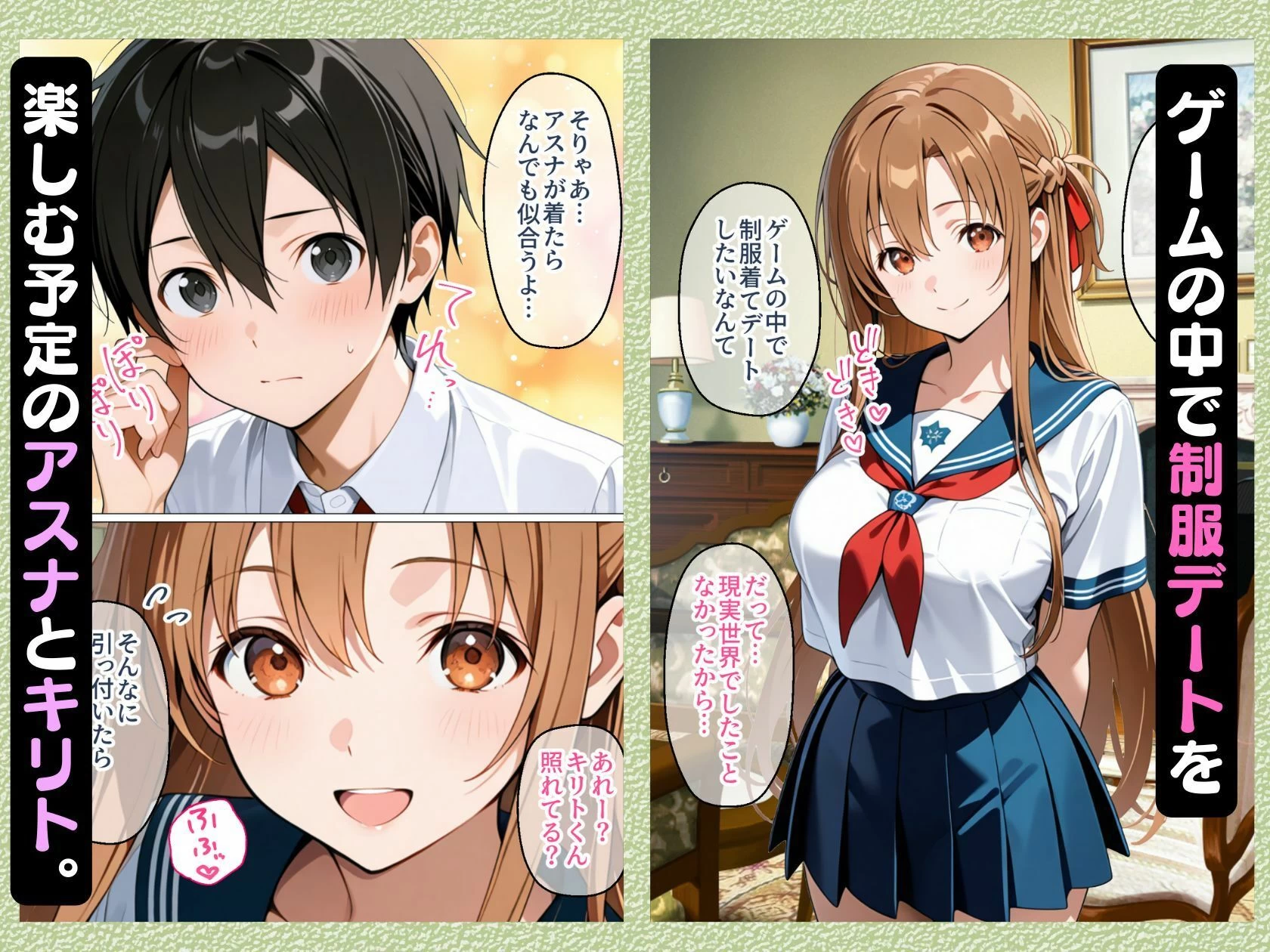 d_652665 | 制服アスナを催●スキルで寝取って快楽堕ちさせたったw【漫画58P ソードアートオンライ●】【変態マジシャン】 - サンプル画像1
