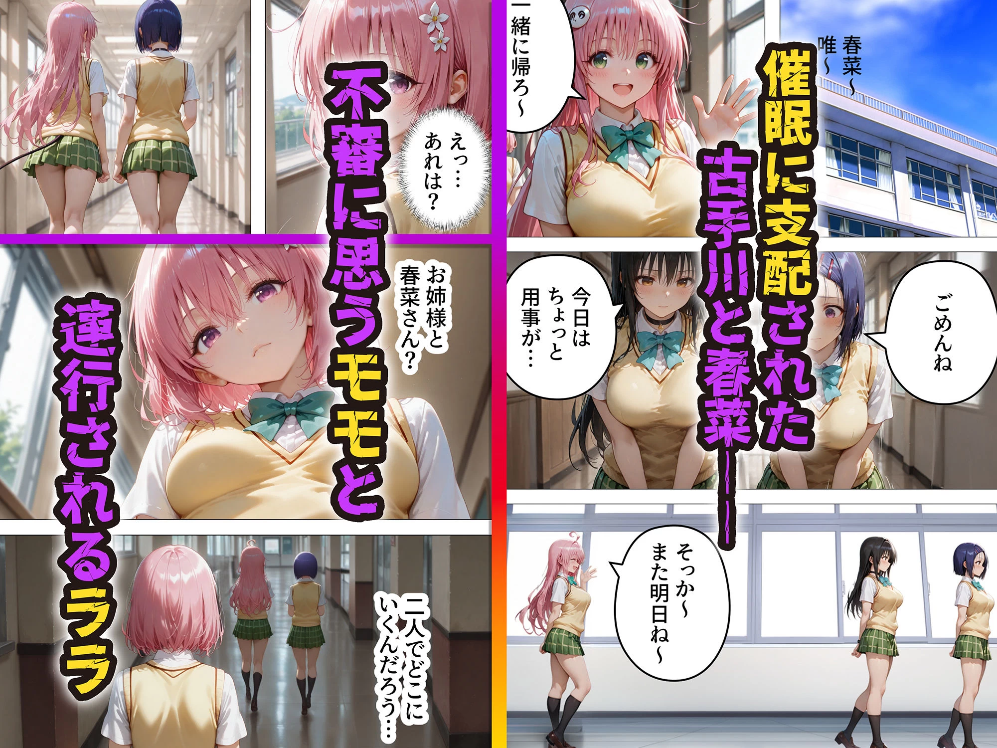 d_655837 | 催●種付け学園 緊縛調教ボテ腹肉便器科へようこそ モ〇とラ〇編【AI魔法おじさん】 - サンプル画像1