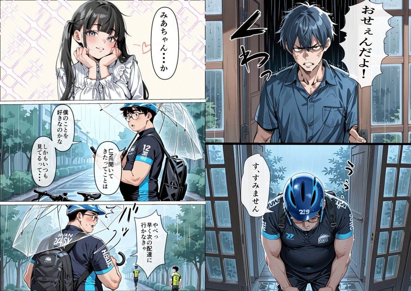 d_656063 | Ub●rの配達先で推しコンカフェ嬢が彼氏とヤってた話【ピココミック】 - サンプル画像6