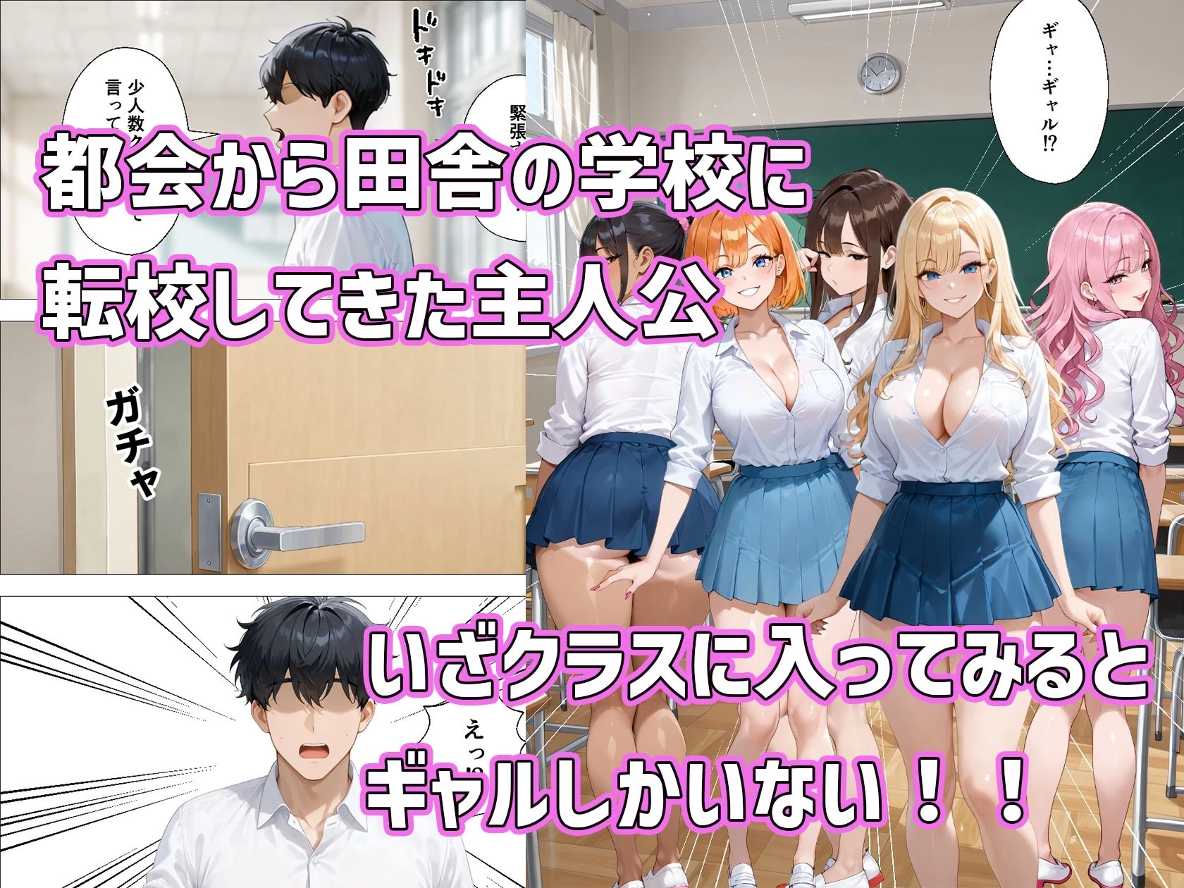 d_656883 | 転校したらギャルしかいなかった話【ぱらだいす】 - サンプル画像1