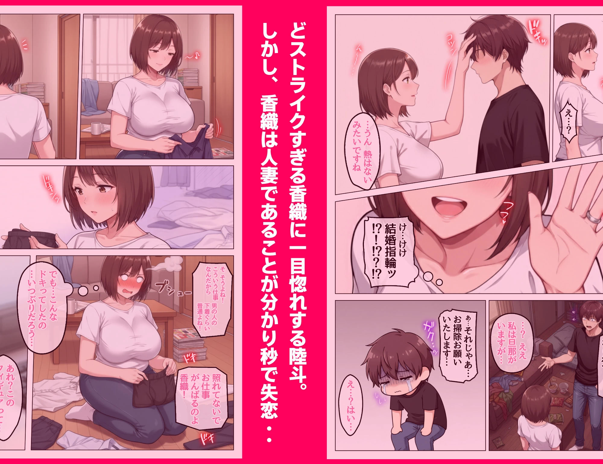 d_672175 | 家事代行で出会ったむちむち人妻が俺の理想すぎたのでクズ夫から寝取って幸せにするお話【ハレノヒ】 - サンプル画像4