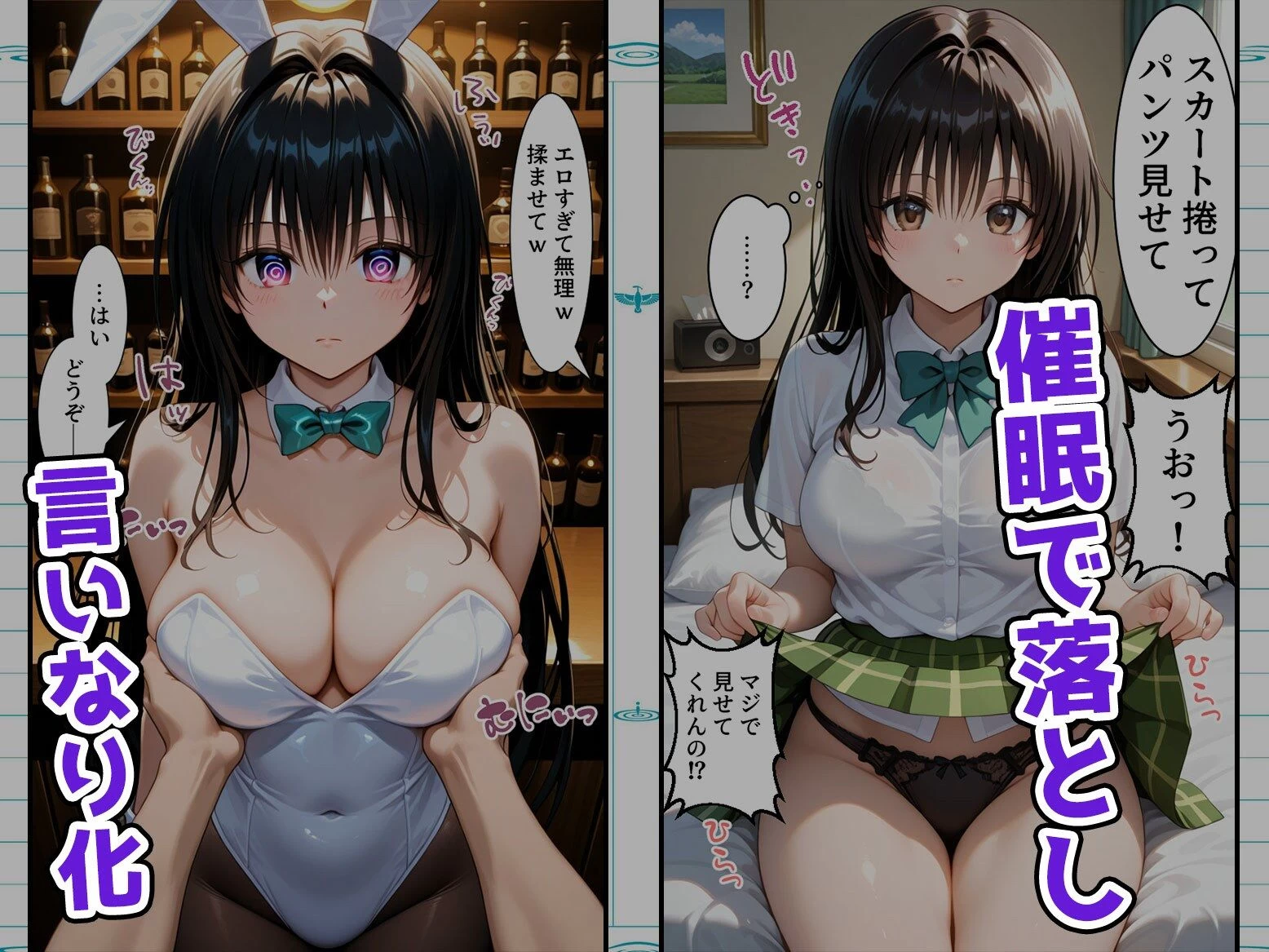 d_673124 | 【総集編】巨乳のあの子を催●アプリで着せ替えオナホ【AIJKアート】 - サンプル画像2