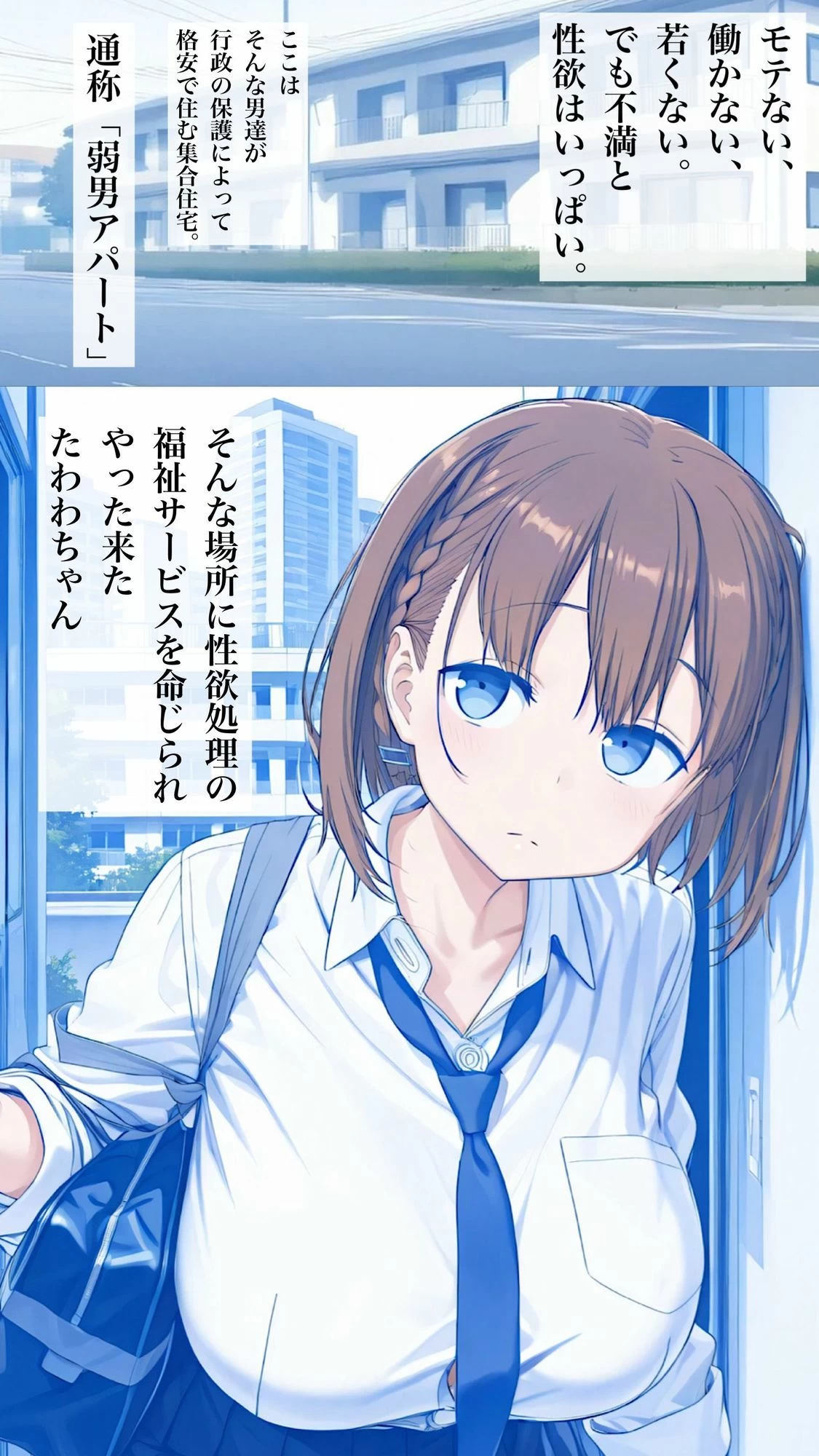 d_675824 | 弱男相手にたわわちゃんが性欲処理介助をさせられるAI・イラスト集【モモダ商店】 - サンプル画像2