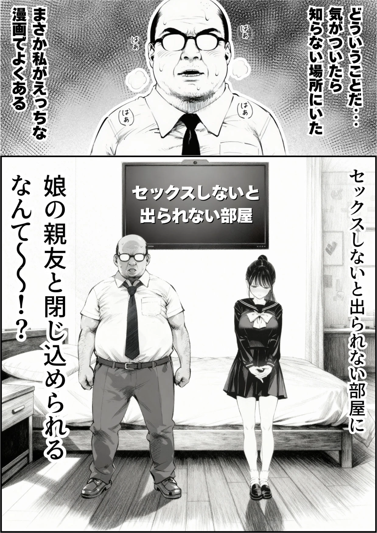 d_698661 | セックスしないと出られない部屋に娘の親友と閉じ込められたんだが・・・【種付け出版】 - サンプル画像1
