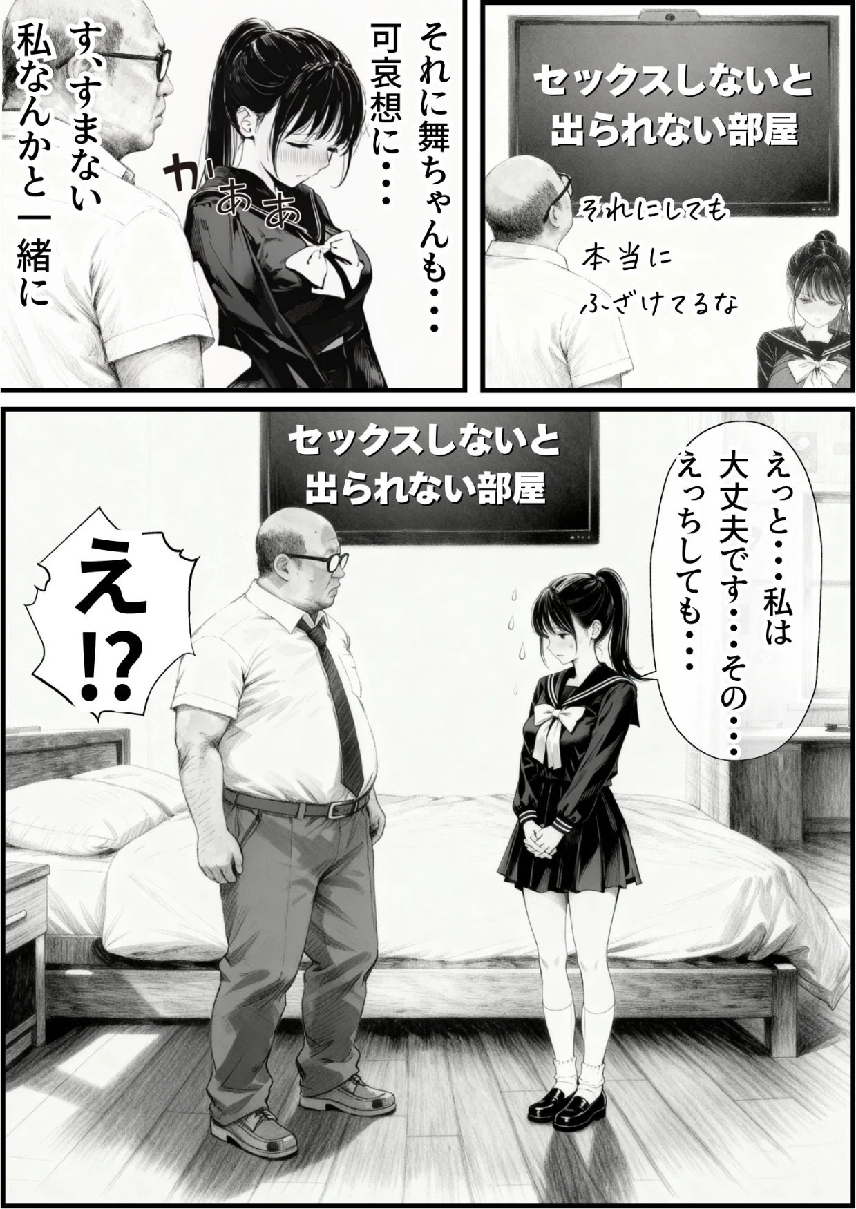 d_698661 | セックスしないと出られない部屋に娘の親友と閉じ込められたんだが・・・【種付け出版】 - サンプル画像3