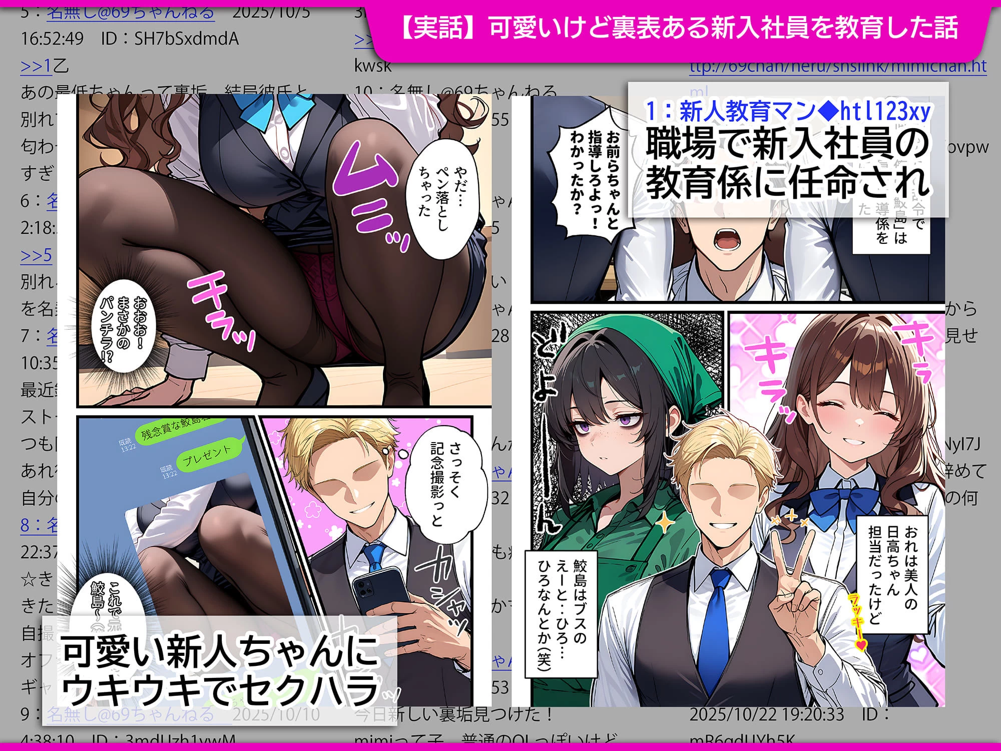 d_707615 | 地味でブスだと思ってた新人清掃員の裏垢特定 粘着SEXで彼氏と別れさせた物語 裏ルート【69ちゃんねる】 - サンプル画像1