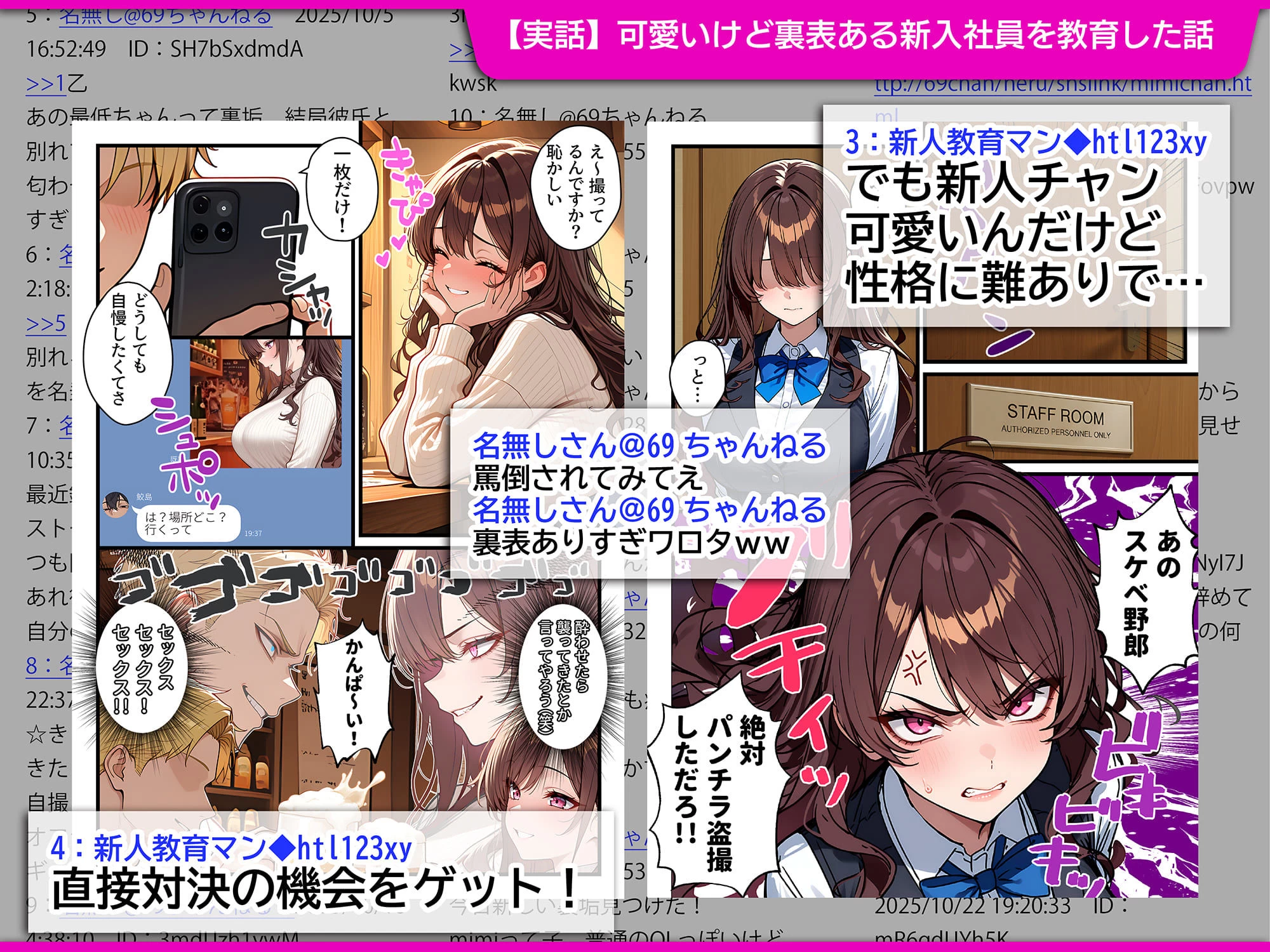 d_707615 | 地味でブスだと思ってた新人清掃員の裏垢特定 粘着SEXで彼氏と別れさせた物語 裏ルート【69ちゃんねる】 - サンプル画像2