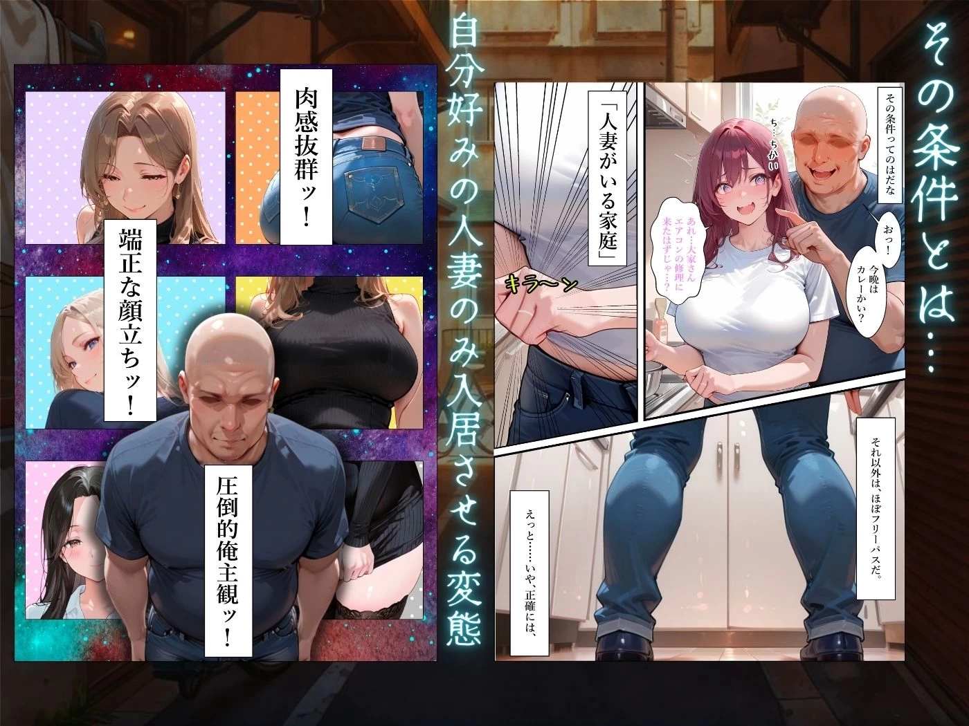 d_714722 | 【4K高画質】人妻限定アパート〜大家のペットになった日編〜_総集編 1【ワーテルLab】 - サンプル画像2