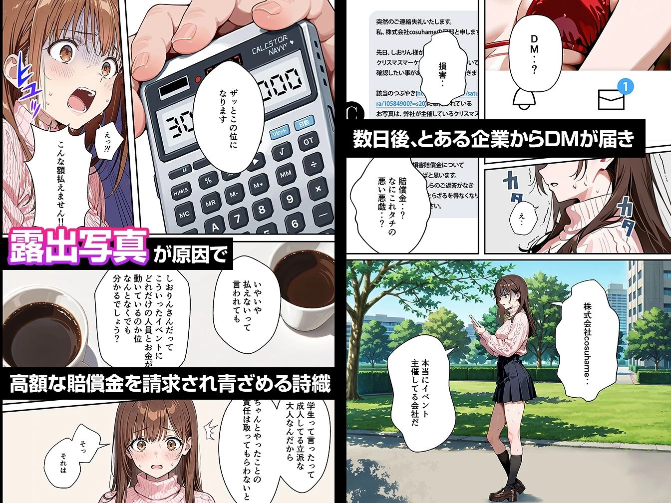 d_715307 | 水着ユ○バ -承認欲求モンスターJDが、水着ユ○バでSNS炎上を切っ掛けにネット公開SEXした話-【うさぎアトリエ】 - サンプル画像4