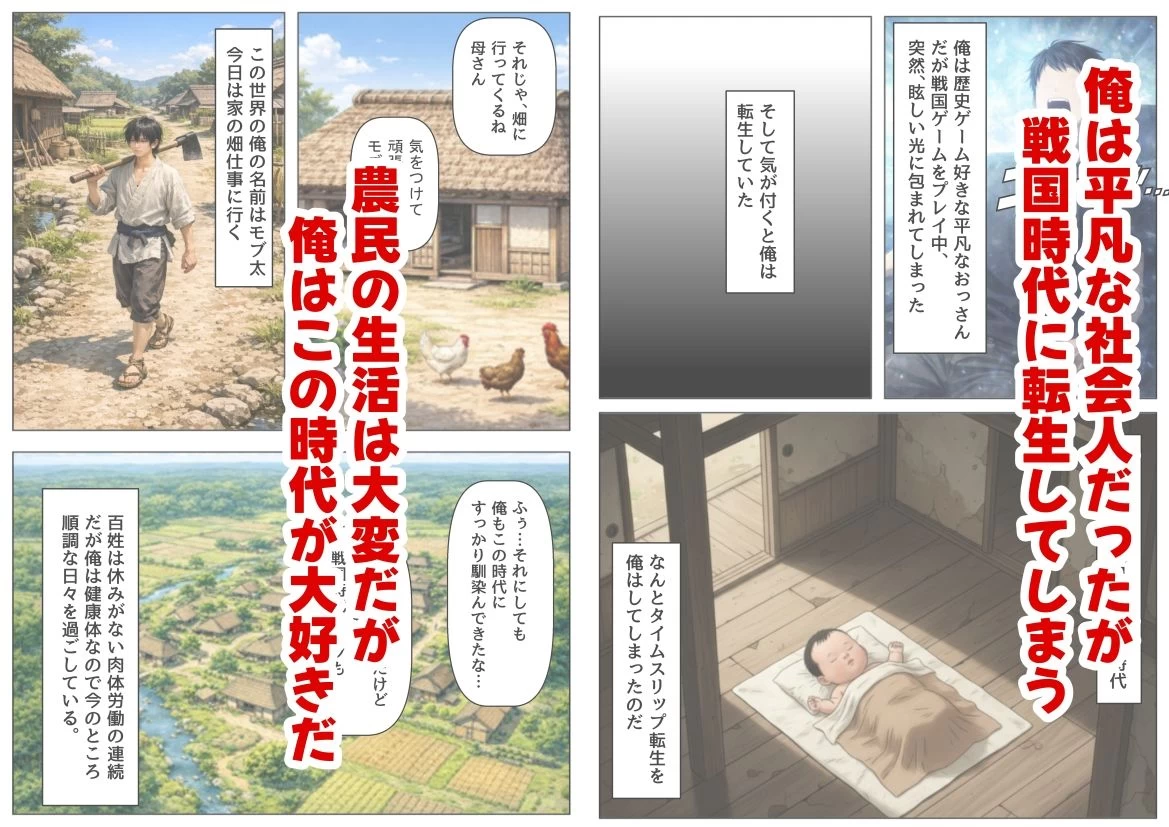 d_726506 | 戦国時代の農村に俺が転生したら、エロすぎた史実の話 その1【【妹＆制服】大好き商店（byハマダ殿下）】 - サンプル画像1