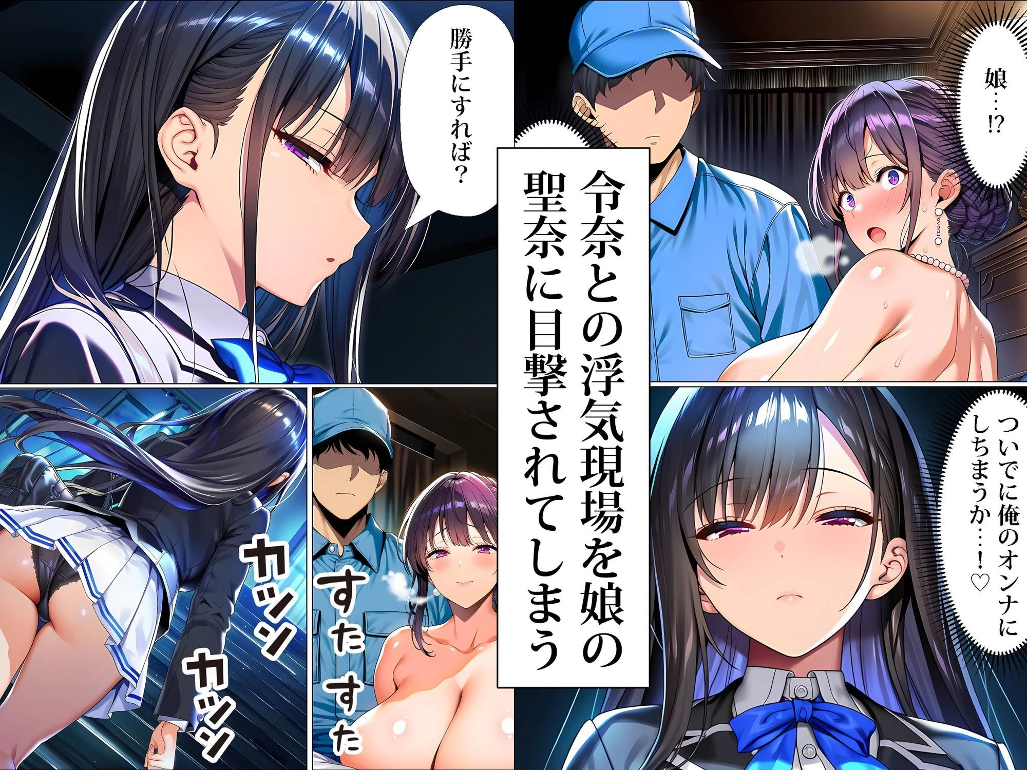 d_748204 | 超高級マンション清掃員の俺、仕事ついでにハイスペ美人居住者たちの愚痴を聞いていたら完全合意の中出しハーレム生活を送ってしまう2【夜あくび小隊】 - サンプル画像1