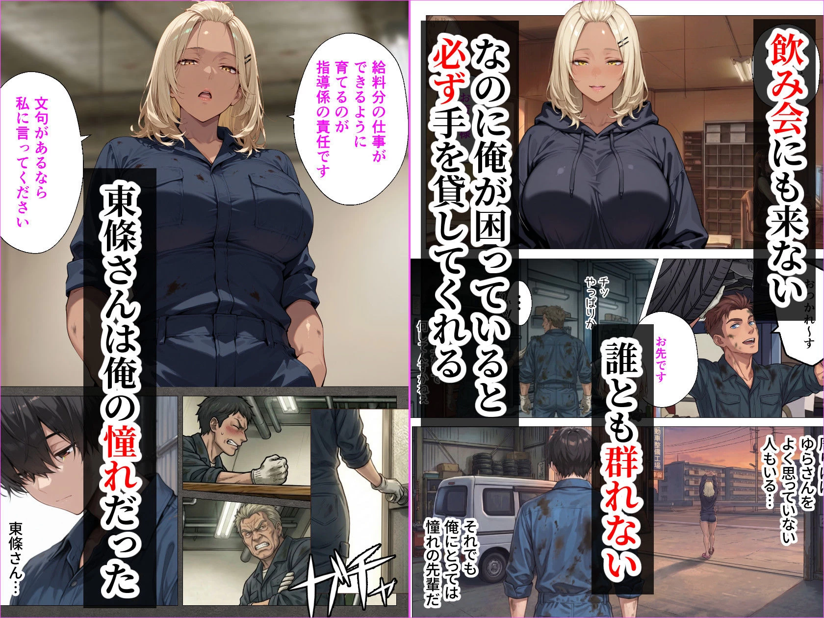 d_752402 | 整備工場の爆乳ギャル先輩が実はエロ配信者だった話  〜新人整備士の俺だけが知る彼女の秘密〜【人妻が薫る部屋】 - サンプル画像3