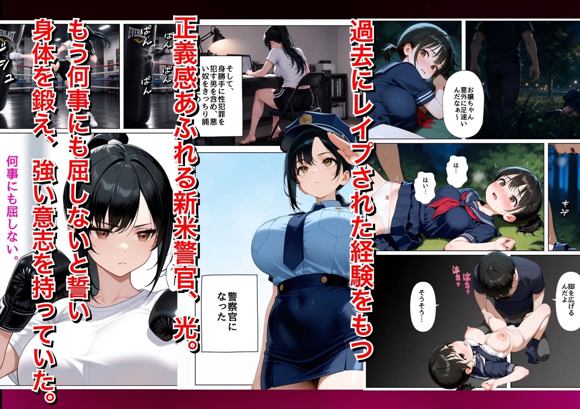 d_753841 | 男嫌いな新卒警官を監×してマゾメス化させた結果【メスガキばすけっと】 - サンプル画像2