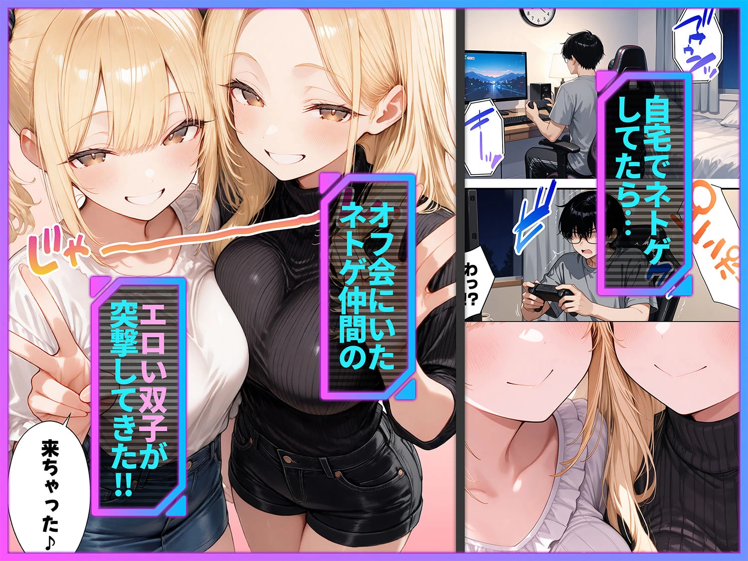 d_756619 | 俺が攻略対象！？ゲームのオフ会にいったら癖アリ美少女ハーレムだった件2【ももまろ】 - サンプル画像1