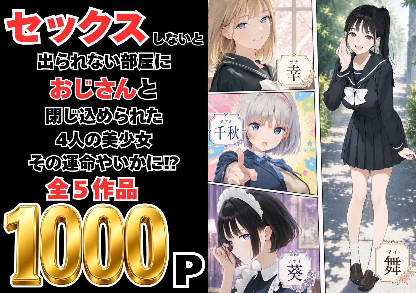 d_775937 | 【総集編】おじさんとセックスしないと出られない部屋全5作品【種付け出版】 - サンプル画像1