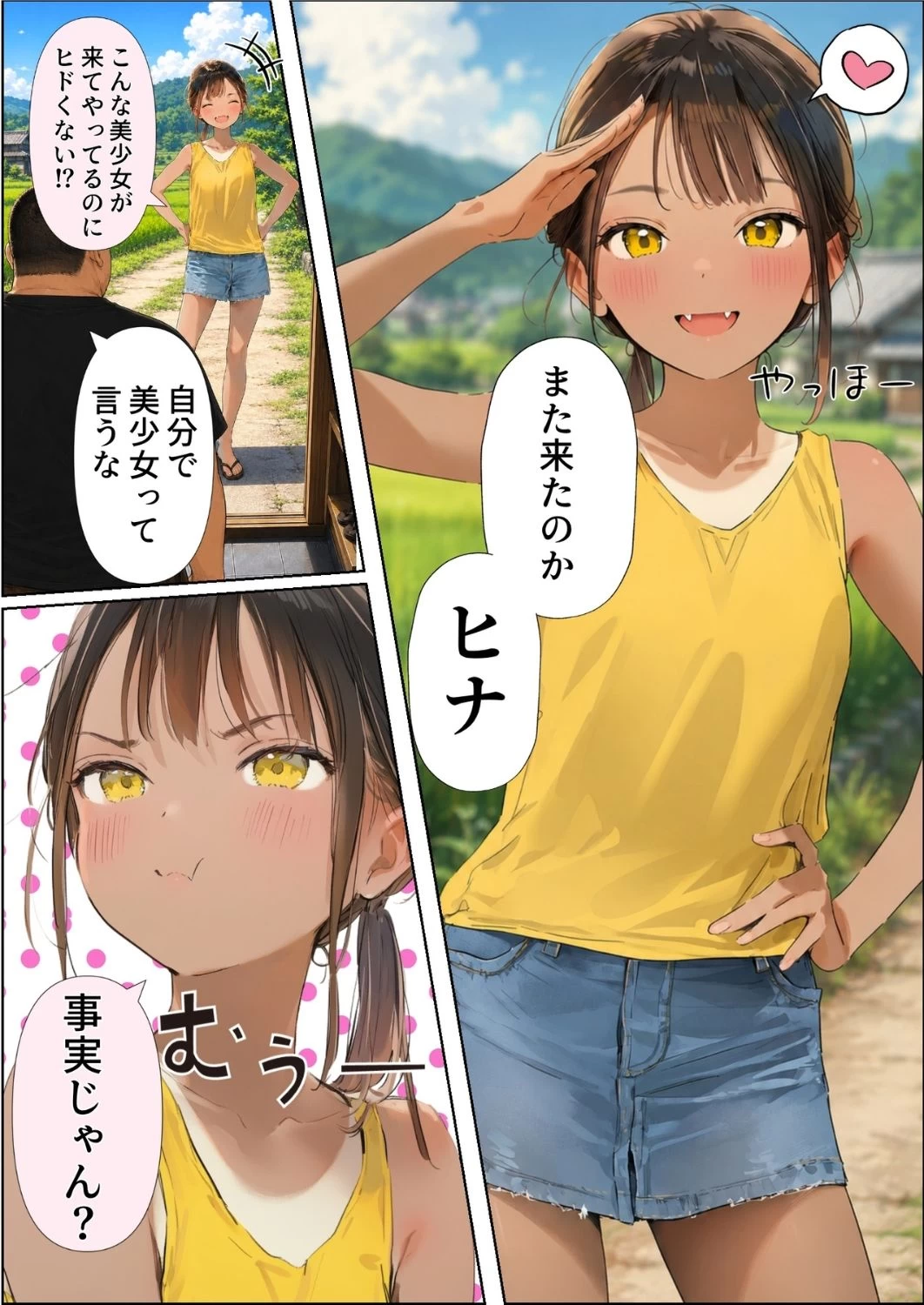 d_790544 | 【ヒナと種付け夏休み】田舎に移住したら近所の褐色村娘と汗だくで・・・【種付け出版】 - サンプル画像1