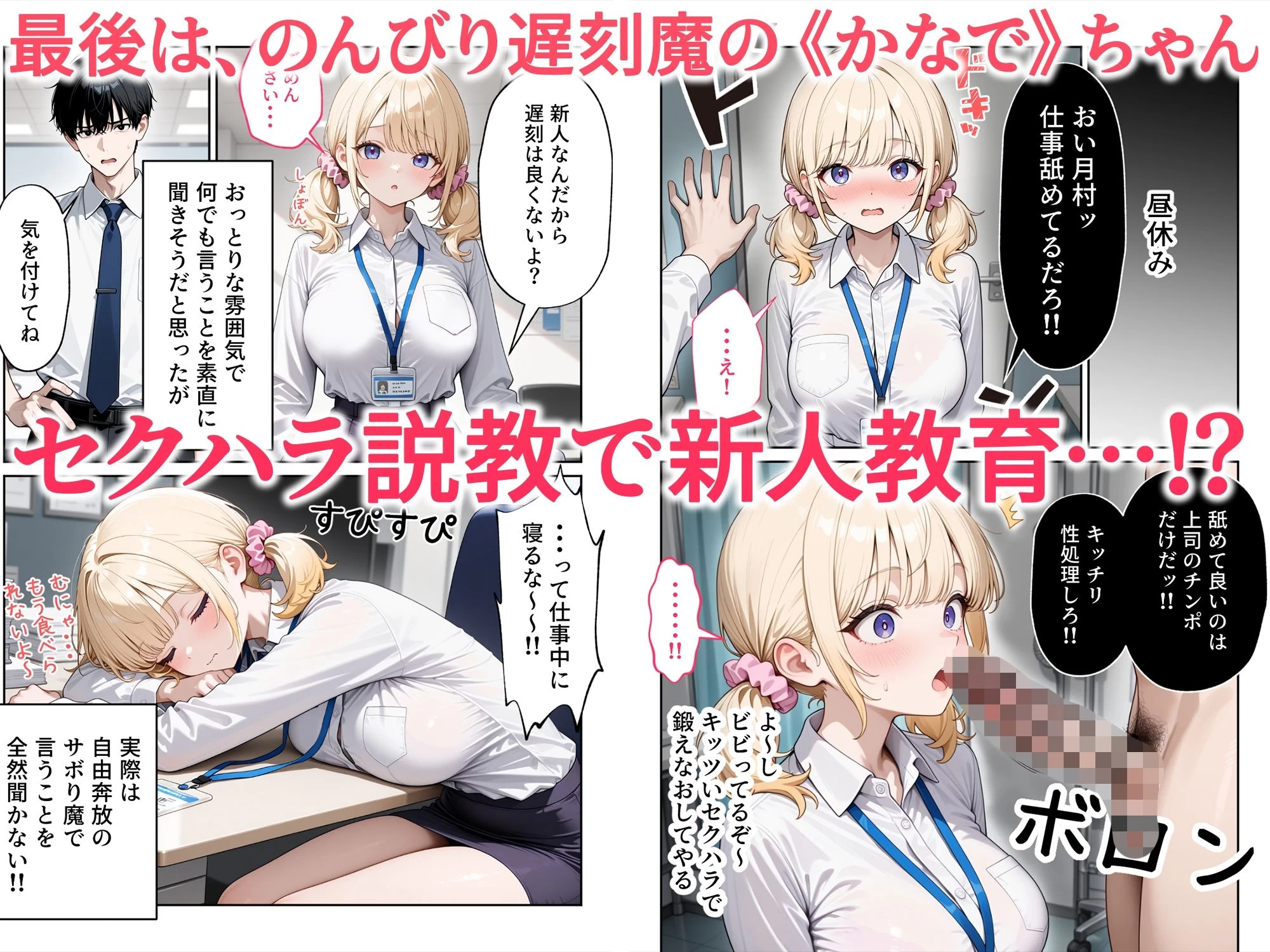 d_801038 | 昼休みに抜いてくれる新卒OLちゃん！巨乳だけ採用してセクハラ祭り！【ぱにぱに】 - サンプル画像8